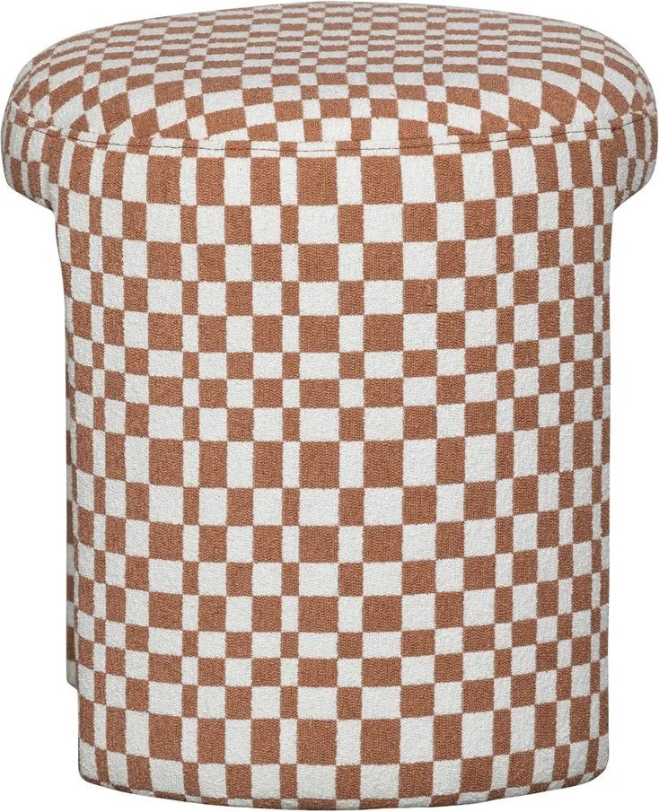 Scaun tip taburet portocaliu tapițat Charlie – WOOOD