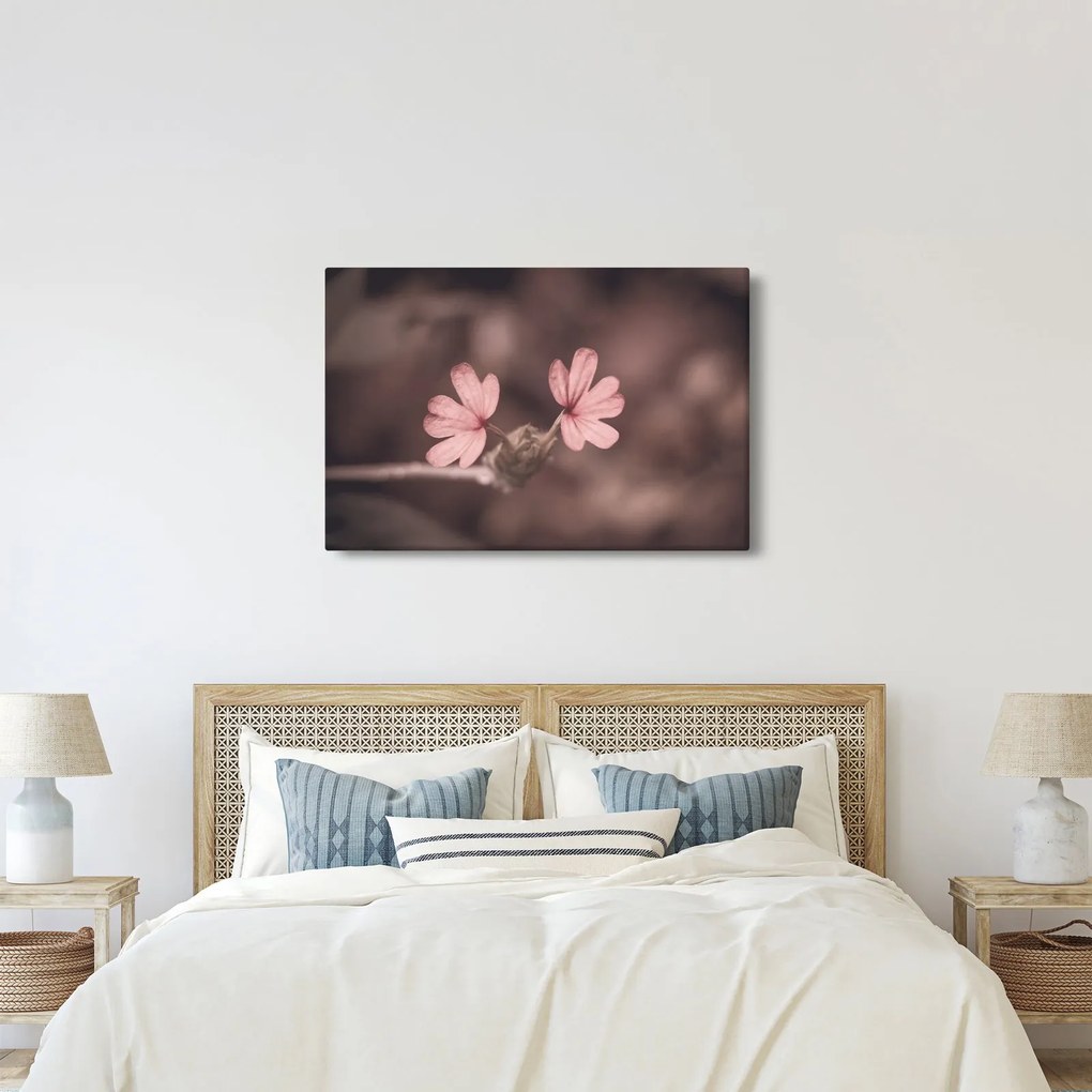 Tablou cu floare roz (90x60 cm)