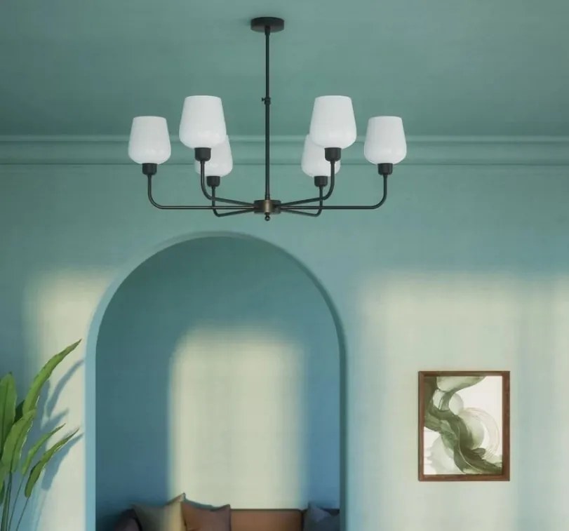 Candelabru design italian din alama si sticla Talis