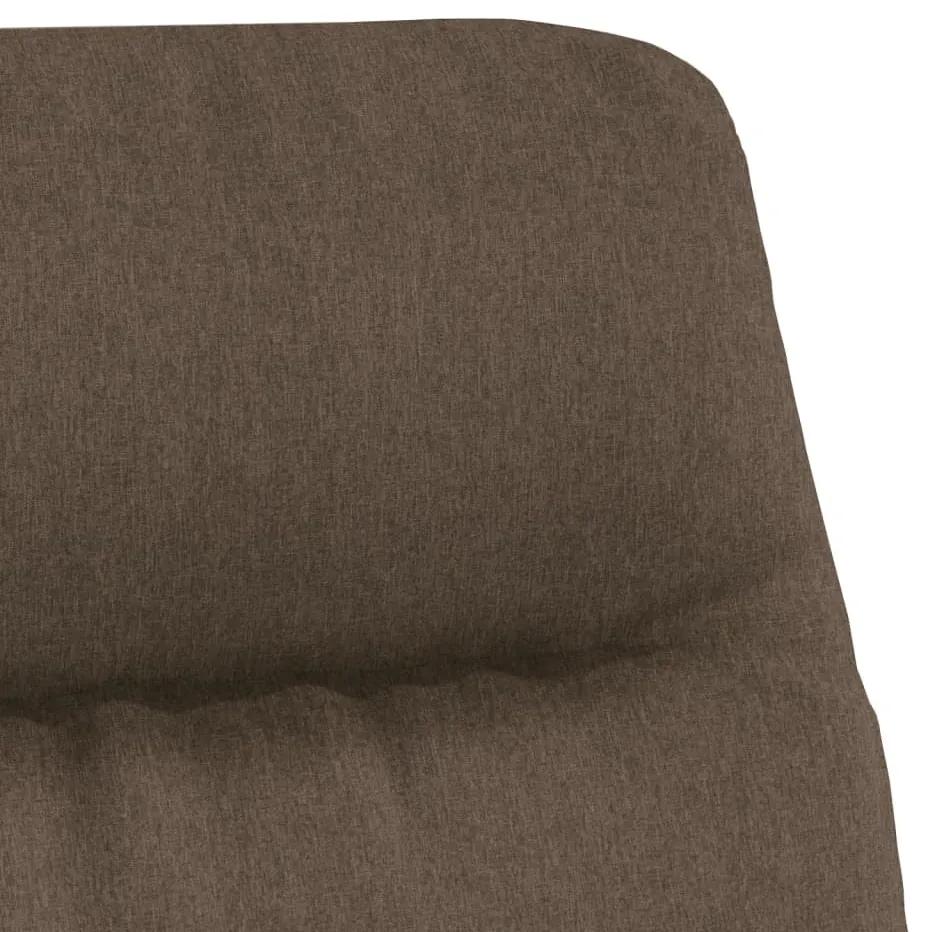 Scaun de relaxare cu taburet, gri taupe, material textil Gri taupe