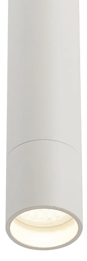 Sistem modern de iluminat pe șine cu 6 spoturi și 4 pendule albe monofazate - Slimline Uzzy Keno