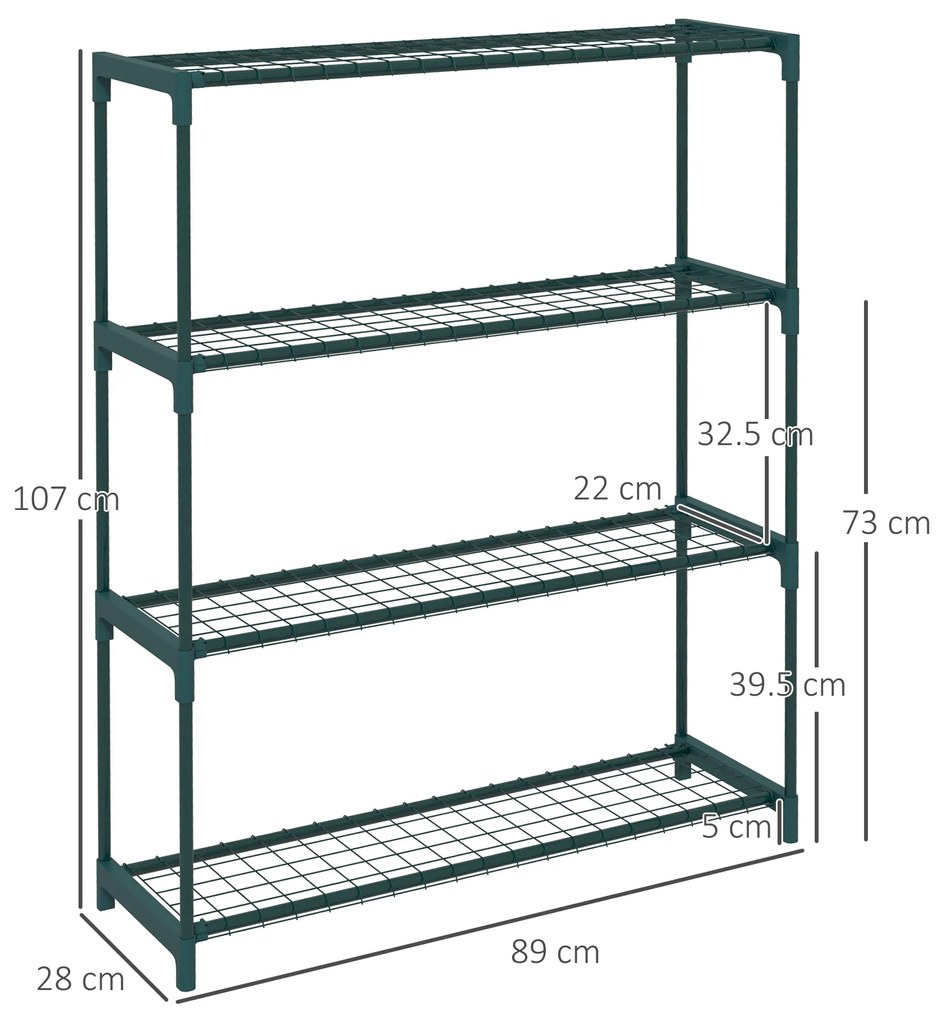 Outsunny Raft de Colț pentru Plante pe 4 Nivele, Suport Lemn pentru Expunerea Ghivecelor, Ideal Cameră sau Balcon | Aosom Romania