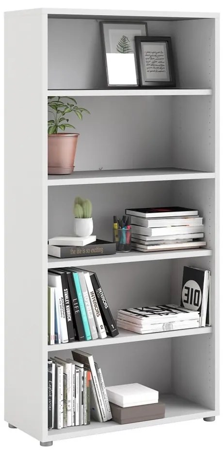 Bibliotecă modulară albă 89x189 cm Prima – Tvilum