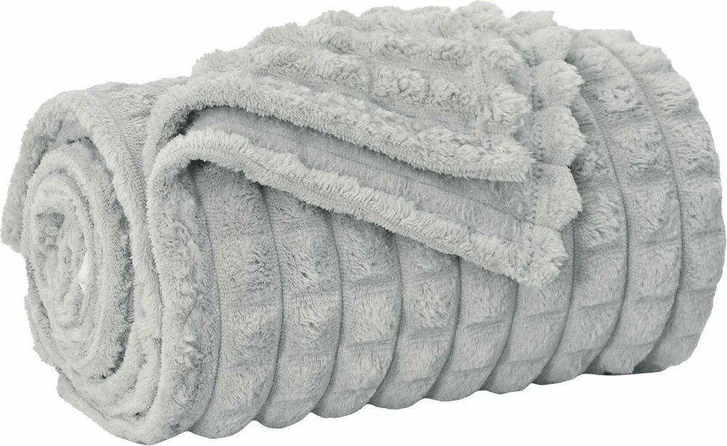 vidaXL Pătura de aruncat Gri 150 x 130 cm Molton