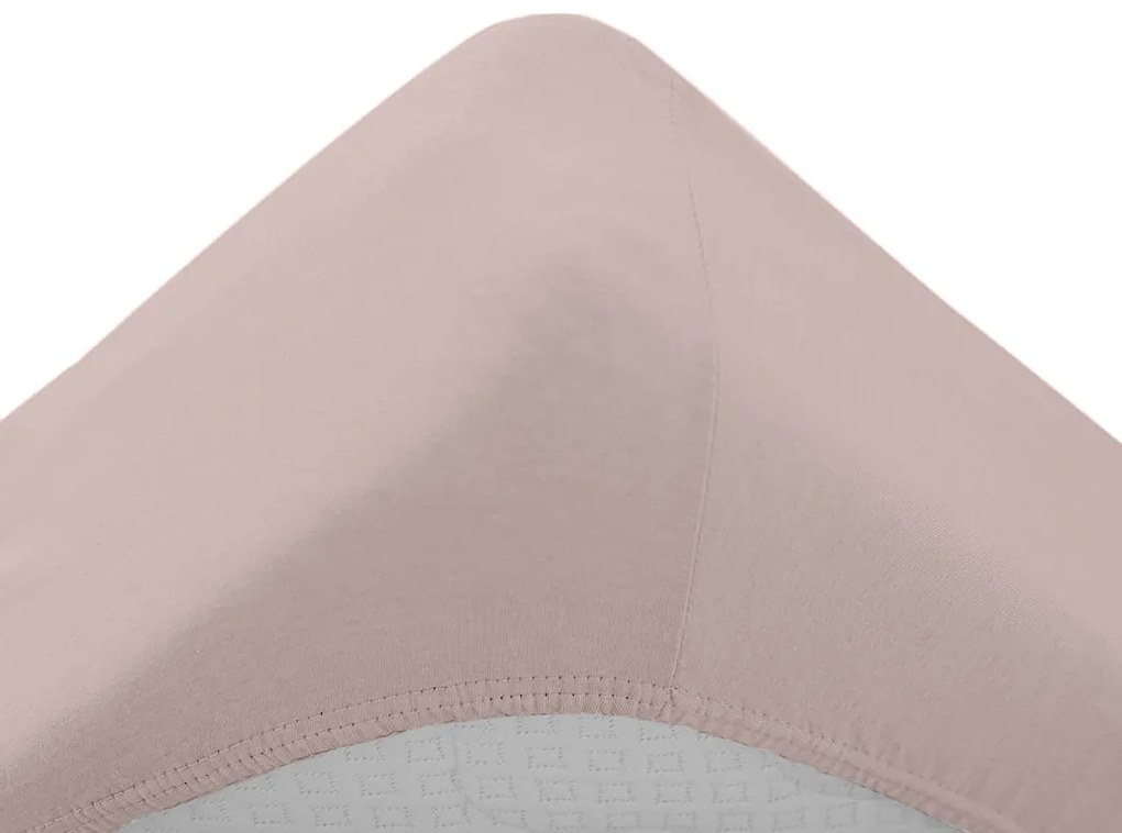 Cearsaf jersey pentru patut copii roz deschis, 70x140 cm
