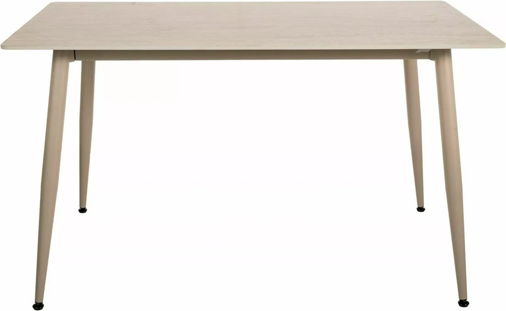 Masa de dining TALVEN cu blat ceramic din travertin 130x70 cm, travertin/casmir