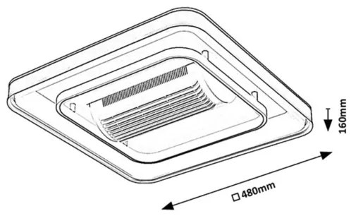 Plafonieră LED dimabilă cu ventilator Rabalux 71341 AIREON 50W/230V 3000/4000/6000K + telecomandă
