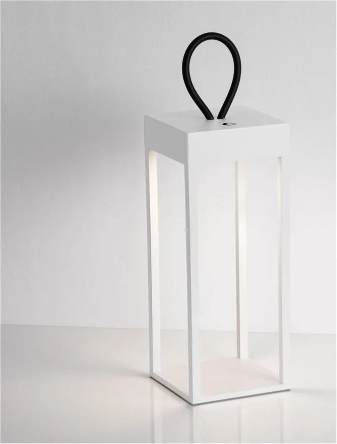 Lampa decorativa de exterior LED portabila LUCIA alb