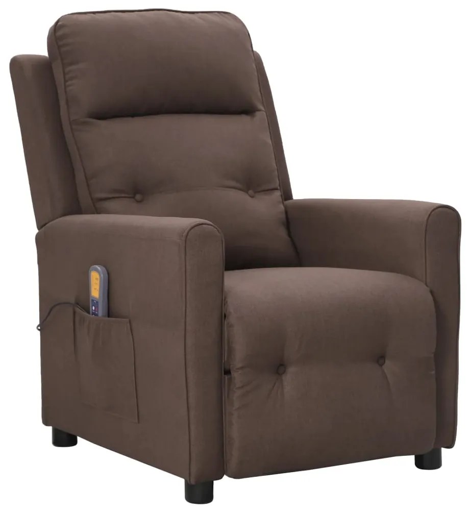 3098215 vidaXL Fotoliu de masaj cu ridicare, gri taupe, material textil