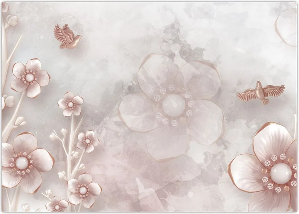 Tablou - Flori roz (70x50 cm)