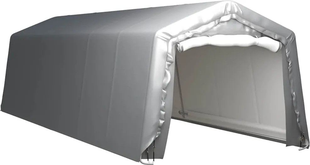 vidaXL Cort de depozitare, gri, 300x900 cm, oțel