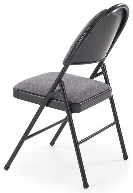 Scaun pliabil Dover, gri / negru