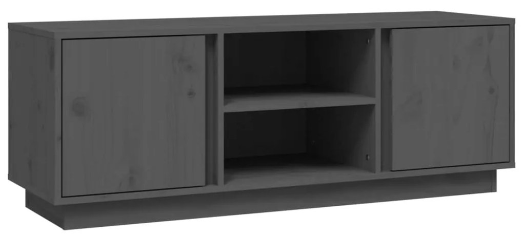 814476 vidaXL Comodă TV, gri, 110x35x40,5 cm, lemn masiv de pin