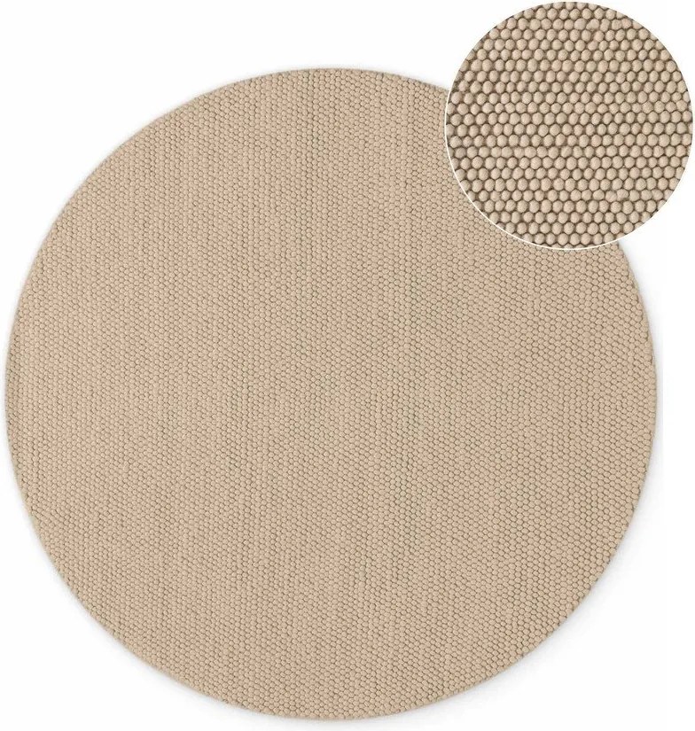 Covor bej țesut manual rotund din lână ø 200 cm Richmond Diana – Ted Baker