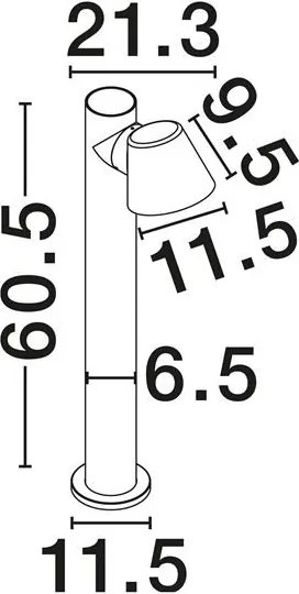 Stalp de exterior LED IP65 BELL H-60cm