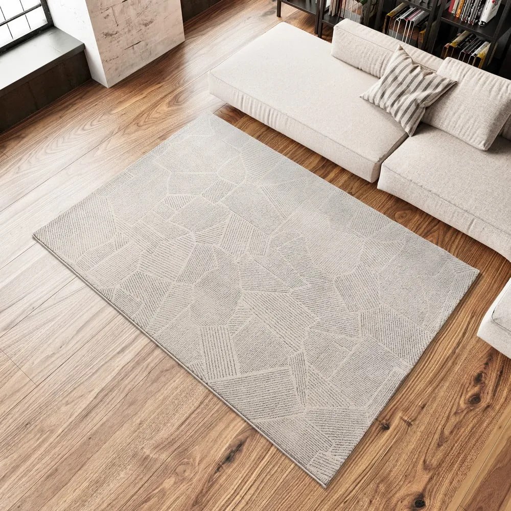 Covor gri deschis-crem 133x190 cm Porto – Universal