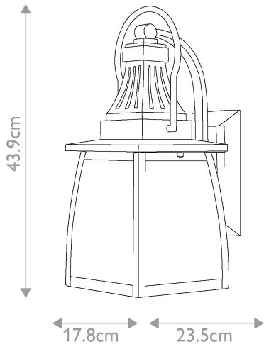 Aplică de exterior Hinkley HK-MONTAUK-M MONTAUK 2xE14/60W/230V IP44