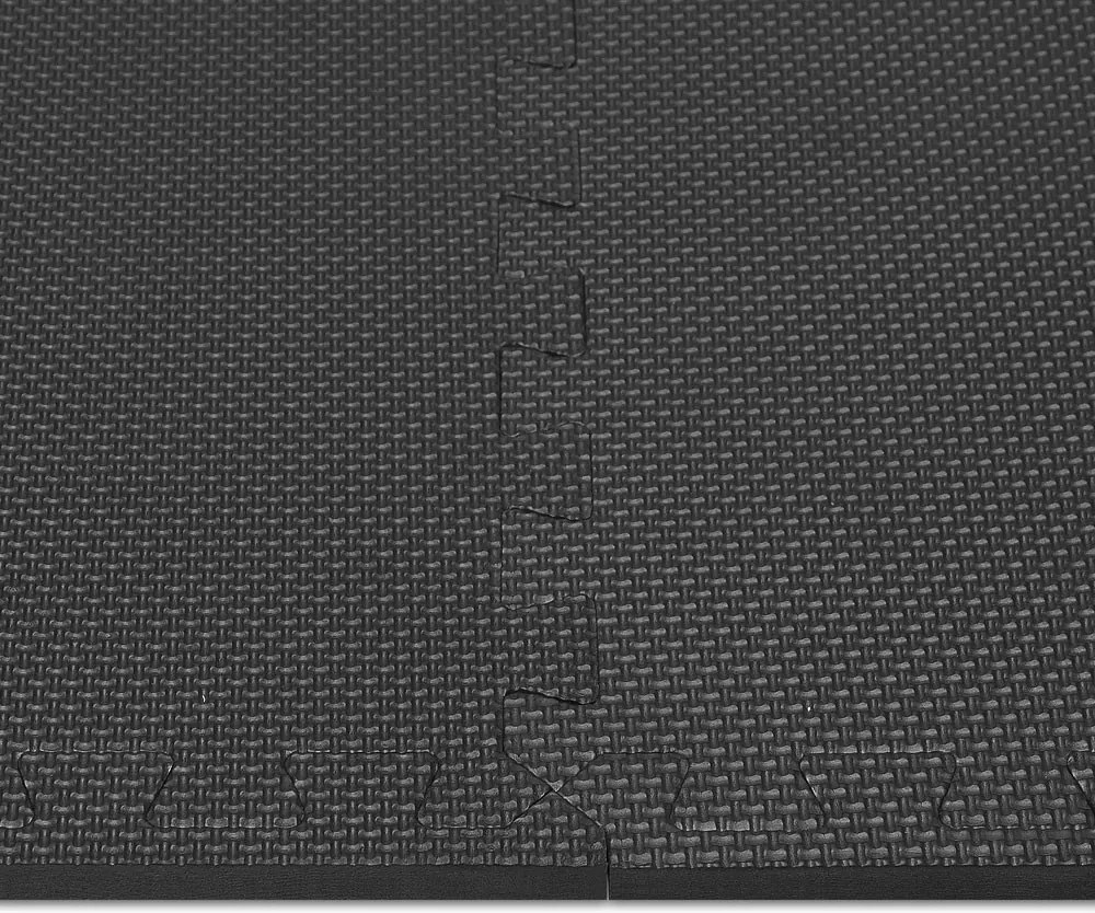 Covor pentru protectie pardoseala Puzzle 6 bucati Negru