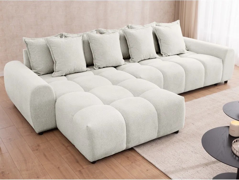 Colțar alb (cu colț pe partea stângă/cu șezlong) Albane – Ropez