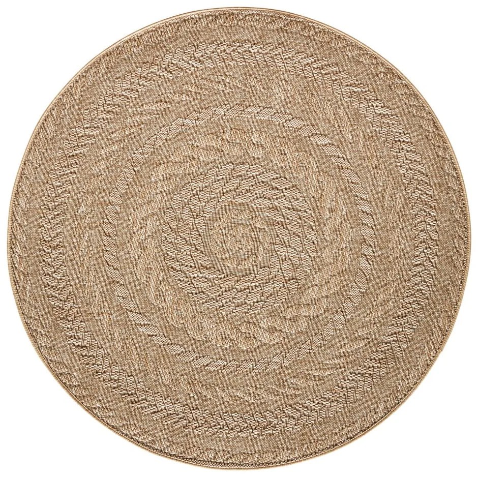 Covor adecvat interior/exterior NORTHRUGS Almendro, Ø 160 cm, bej