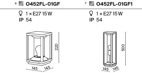 Mini Stalp iluminat exterior IP54 Cell H-22cm