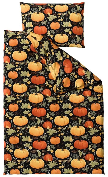 Lenjerie de pat din microfibra ORANGE PUMPKINS colorate Dimensiune lenjerie de pat: 70 x 90 cm | 140 x 200 cm
