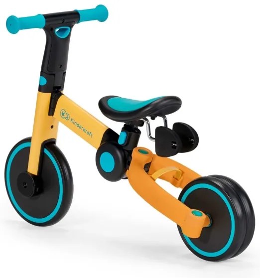 KINDERKRAFT 3în1 tricicletă pentru copii 4TRIKE galben/turcoaz