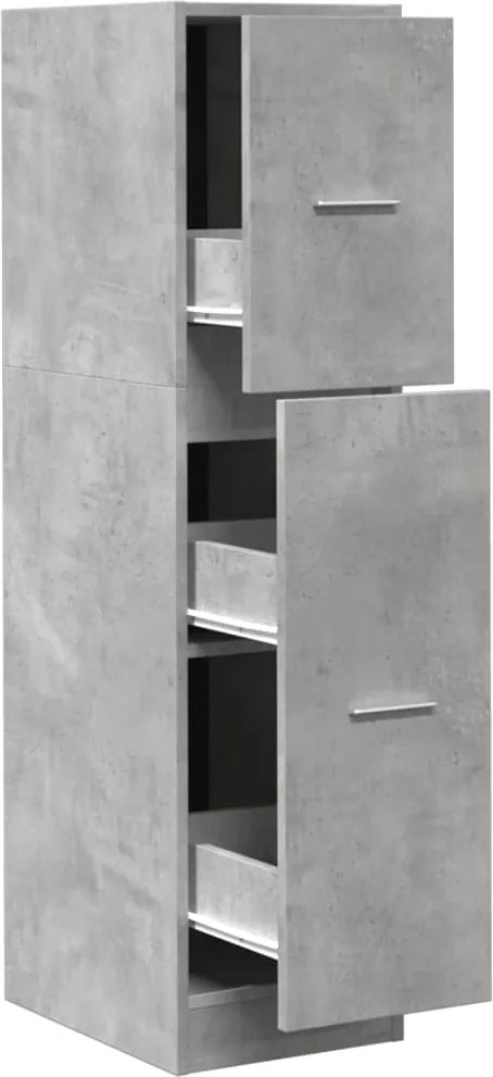 vidaXL Dulap de farmacie, gri beton, 30x41x118 cm, lemn prelucrat