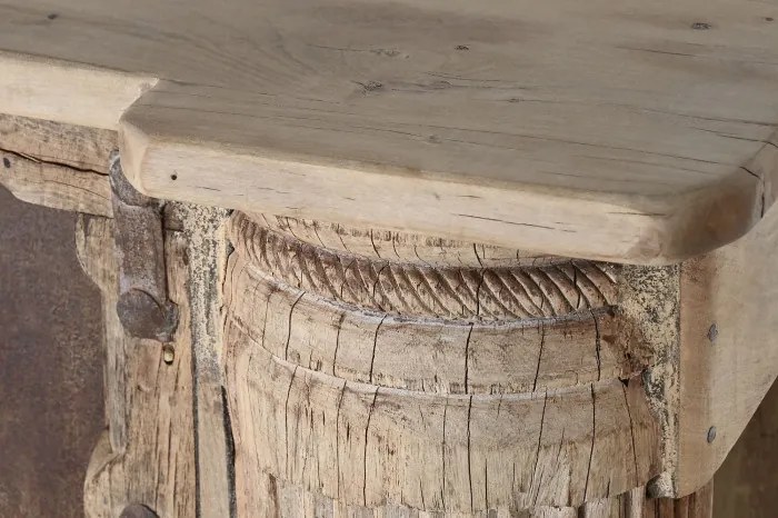 Consola, natur, din lemn de tec, Heritage