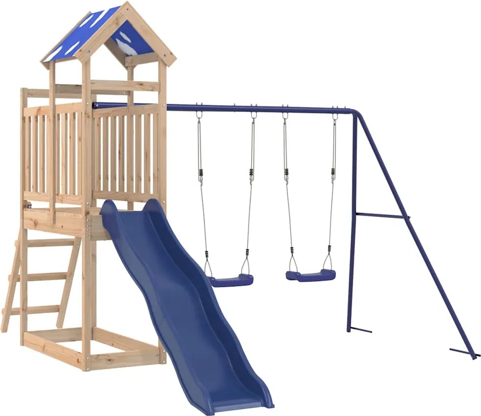 vidaXL Set de joacă pentru exterior, lemn masiv de pin