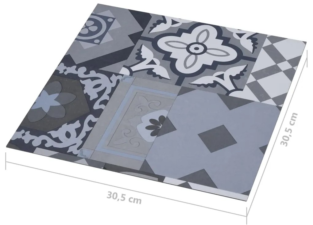 Placi de pardoseala autoadezive, 20 buc., colorat, PVC 1,86 m Model colorat, 1