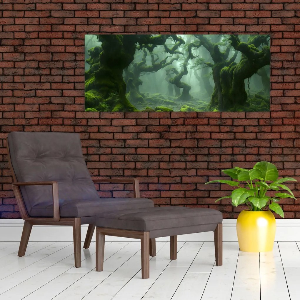 Tablou - O pădure acoperită de mușchi (120x50 cm)