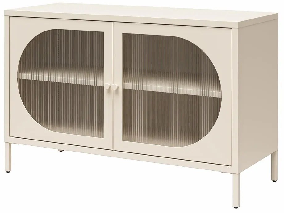 Vitrină crem din metal 100x64x40 cm Luna – Støraa