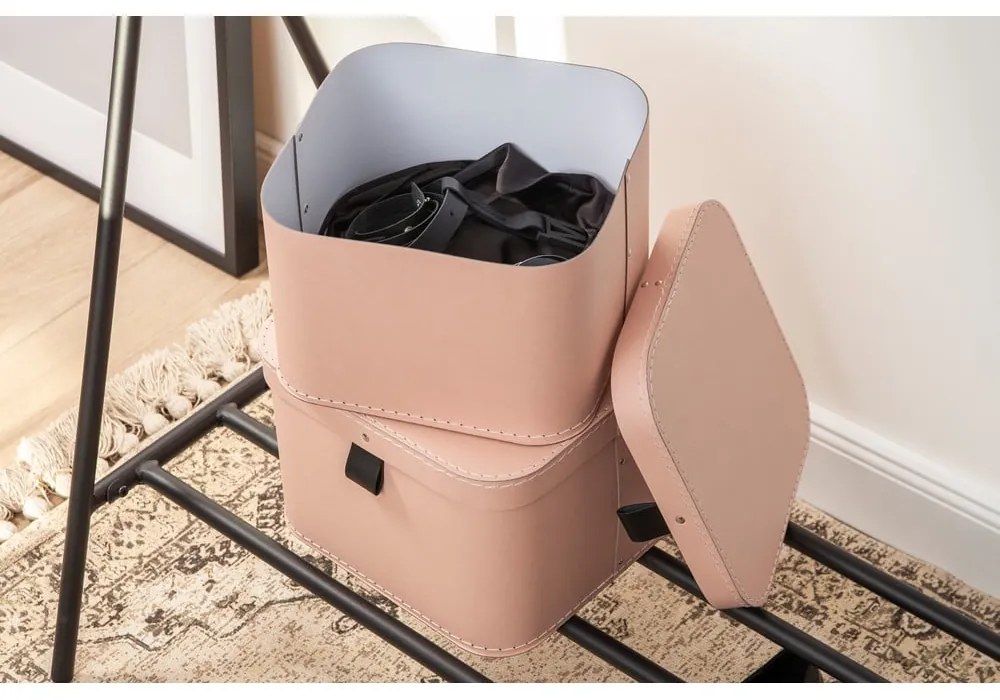 Cutii de depozitare 2 buc. din carton cu capac Ludvig – Bigso Box of Sweden