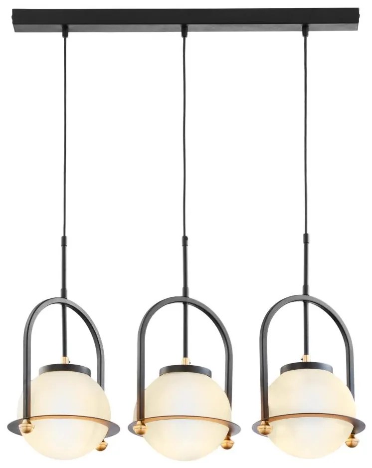 Jupiter 1916 - Pendul cu cablu ROSSO 3xE27/15W/230V negru