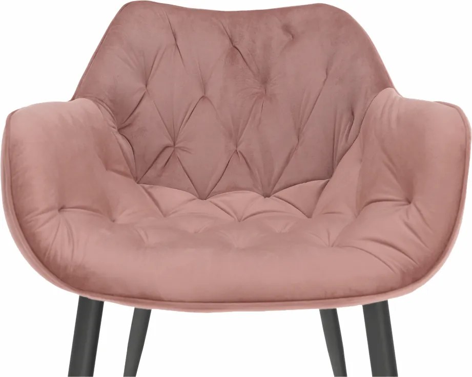 Fotoliu de design, material textil Velvet roz, FEDRIS