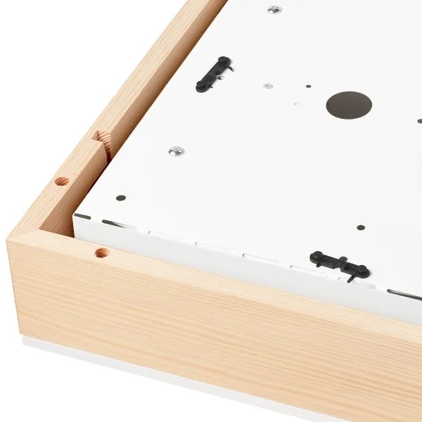 Plafonieră NATURAL SQUARE 4xE27/15W/230V 39x39 cm pin/alb