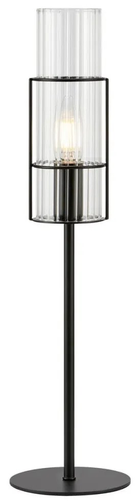 Lampă de masă TUBO 1xE14/40W/230V 50 cm negru/transparent Markslöjd 108555