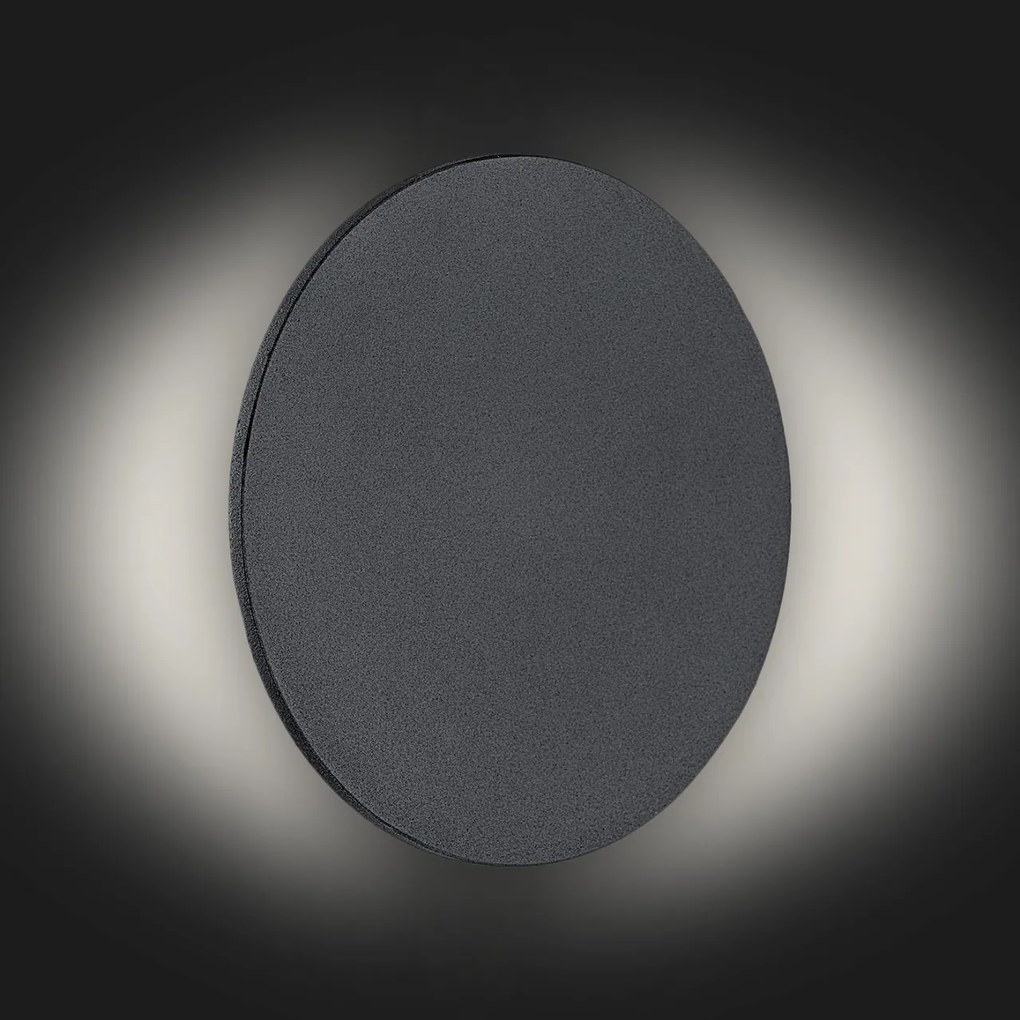 Aplica de perete cu lumina ambientala LED OREGON negru, 12cm