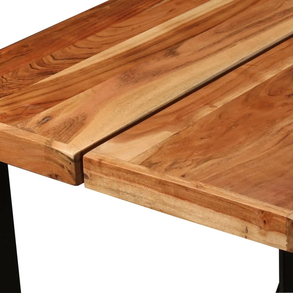 Set mobilier bar, 7 piese, lemn masiv acacia si lemn reciclat 7