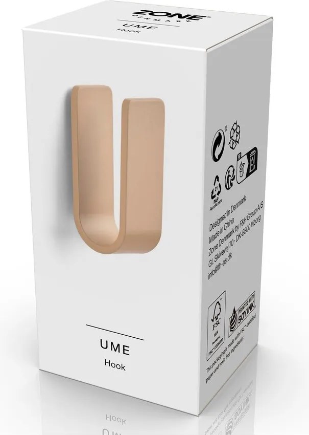 Cârlig bej de montat pe perete din aluminiu Ume – Zone