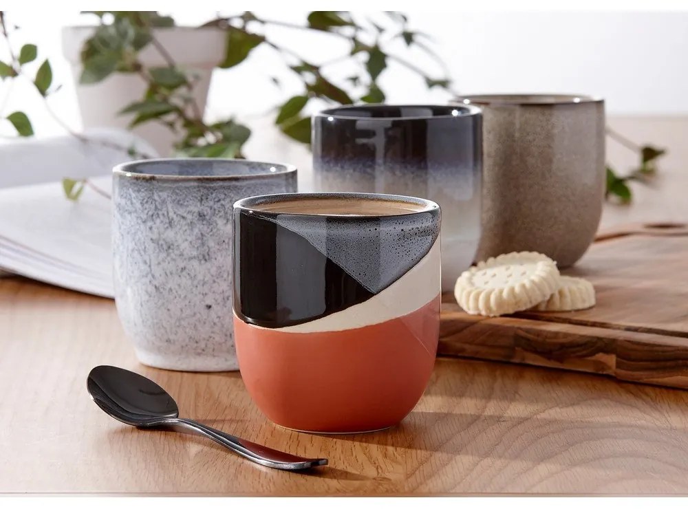 Cană din gresie Ladelle Cafe, 300 ml, gri