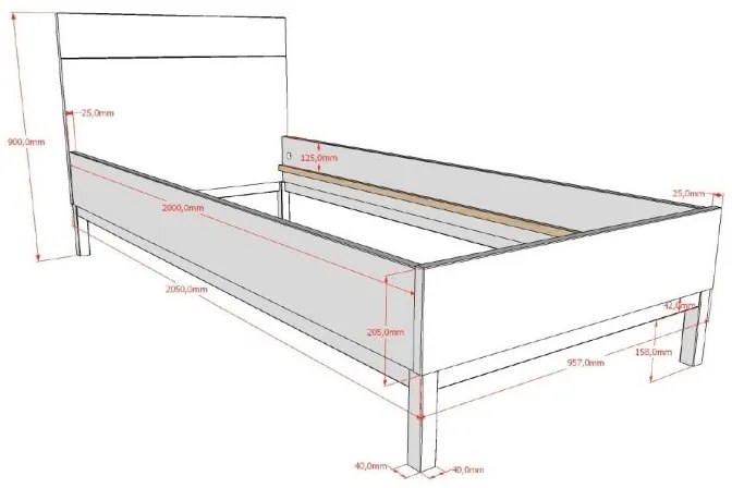 Pat Individual EVA 90x200 cm, pentru Camera Copii, Alb – Vipack