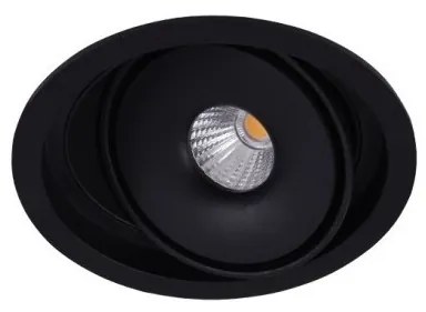 Spot LED incastrabil directionabil de tavan/plafon BOSTON 1 ROUND negru