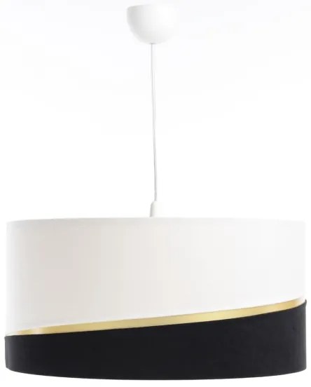 Lustră pe cablu SWING 1xE27/60W/230V negru/alb/auriu