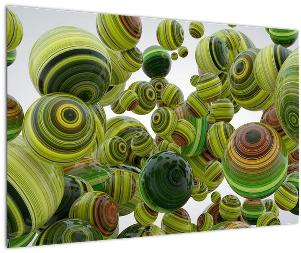 Tablou cu bile în dungi (90x60 cm)