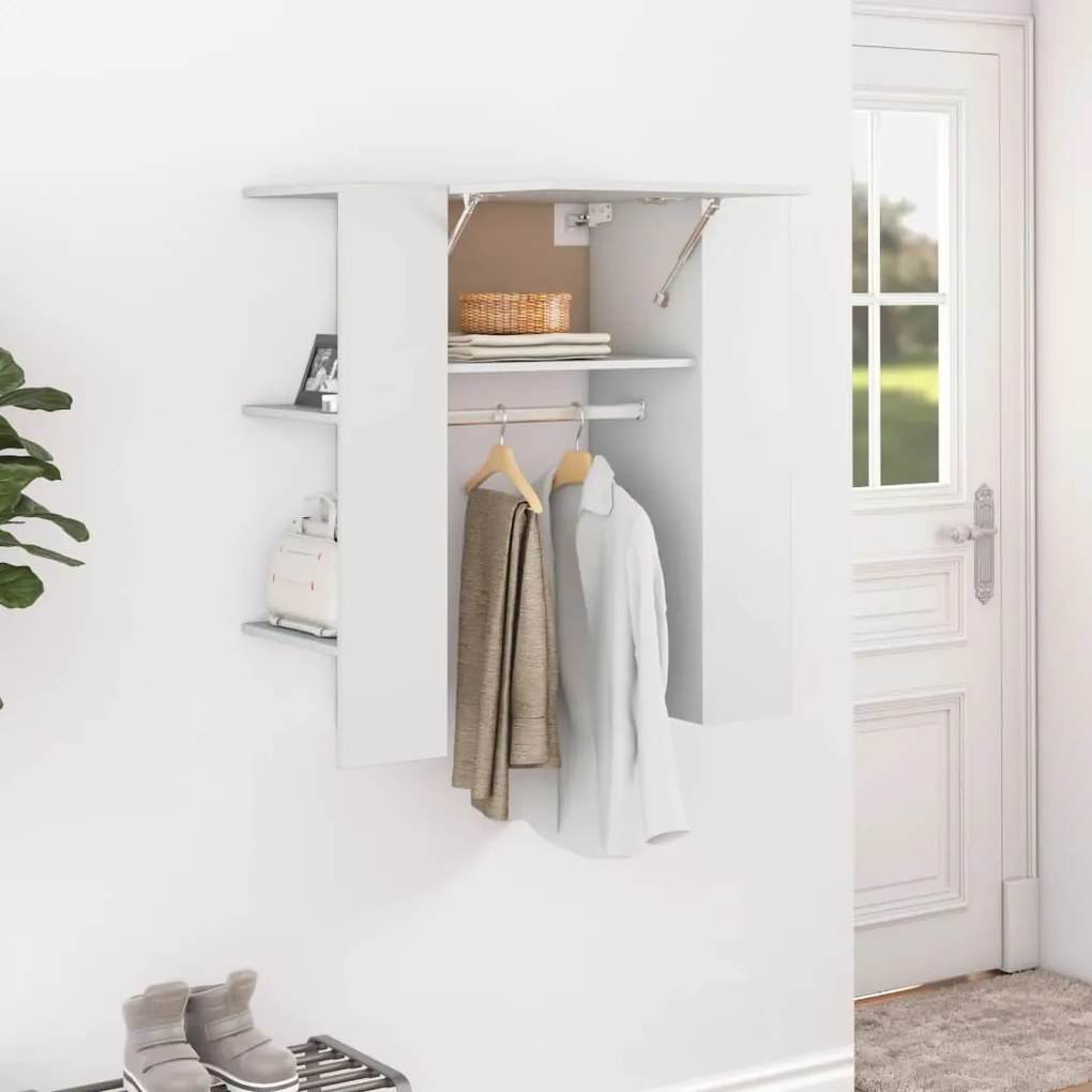 808765 vidaXL Dulap de hol, alb, 97,5x37x99 cm, lemn prelucrat