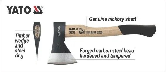 Topor 1400 g cu mâner de nuc