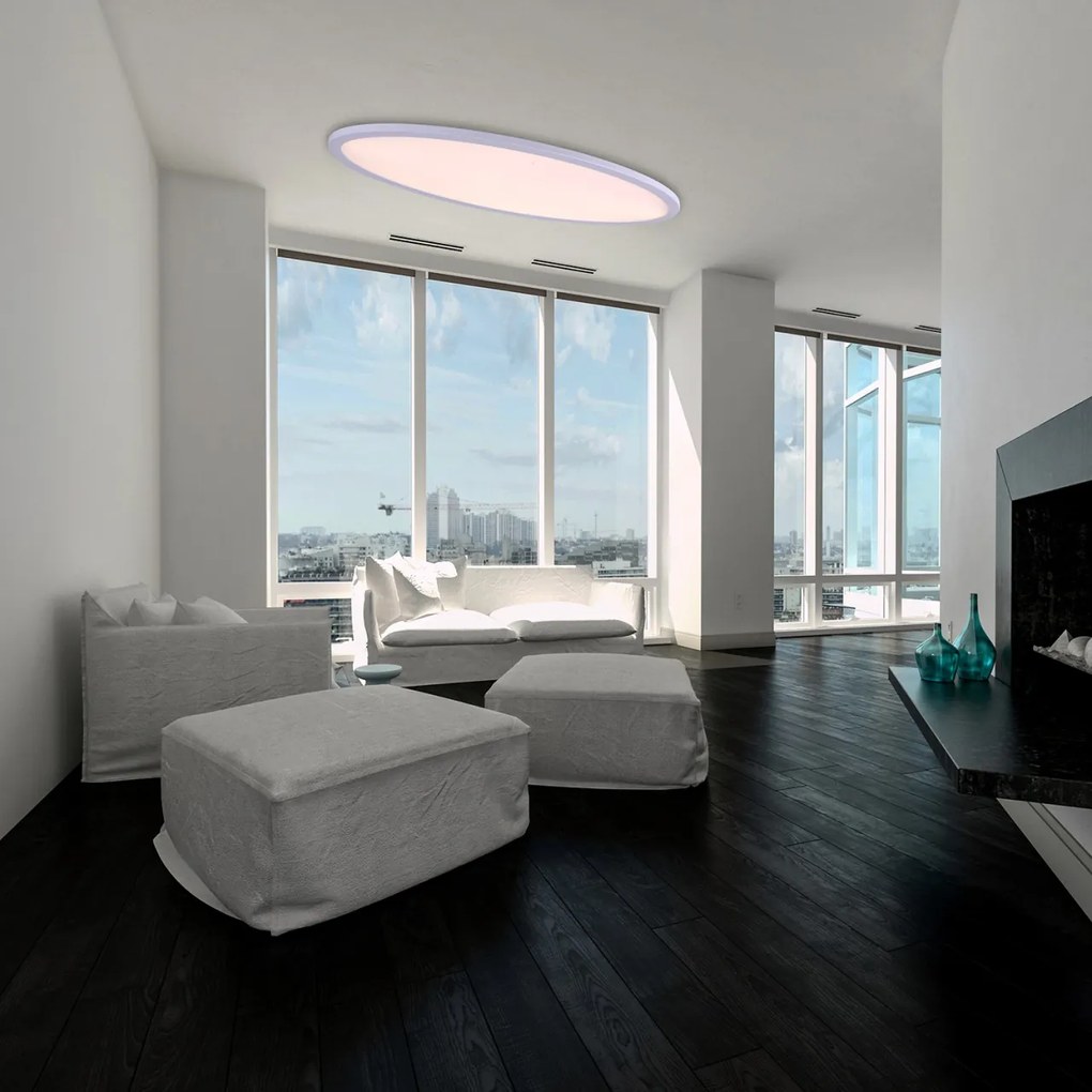 Plafoniera dimabila cu iluminat LED si telecomanda Amalfi 40x100cm 1294323 NV