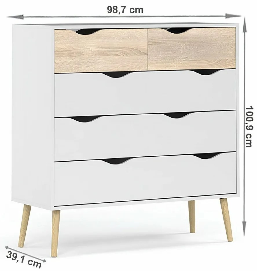 Comodă OSLO 75456, albă